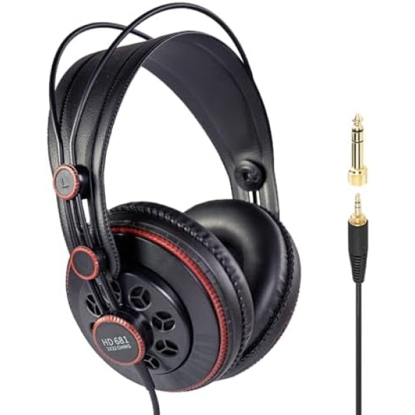 Superlux HD681 Semi-Open Studio Headphones, Wired Over-Ear with 50mm Neodymium