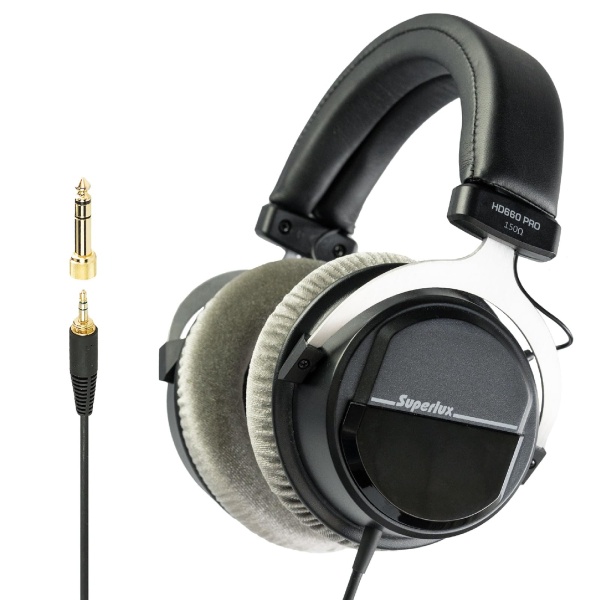 Superlux HD 660PRO, 150 ohms, Studio Recording Headphones Wired, Professional Closed-Back Headphones with 40mm Neodymium Drivers and Solid Bass, 3.5mm Jack for Recording Music, Podcast, and DJ Monitor